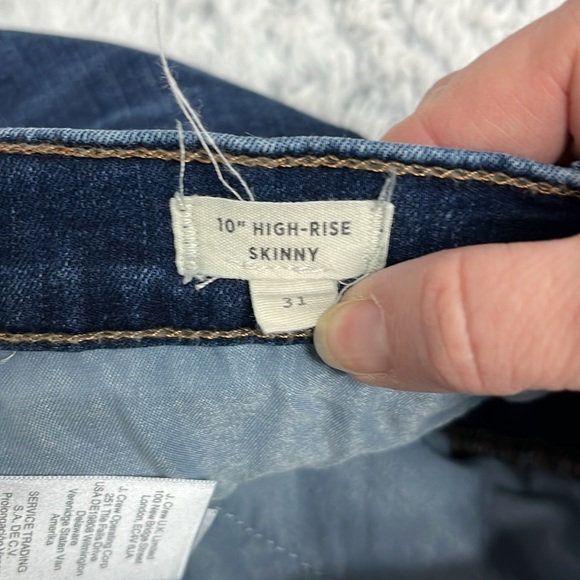 Madewell 10” High Rise Skinny Blue Denim Waist 31 - Picture 11 of 11